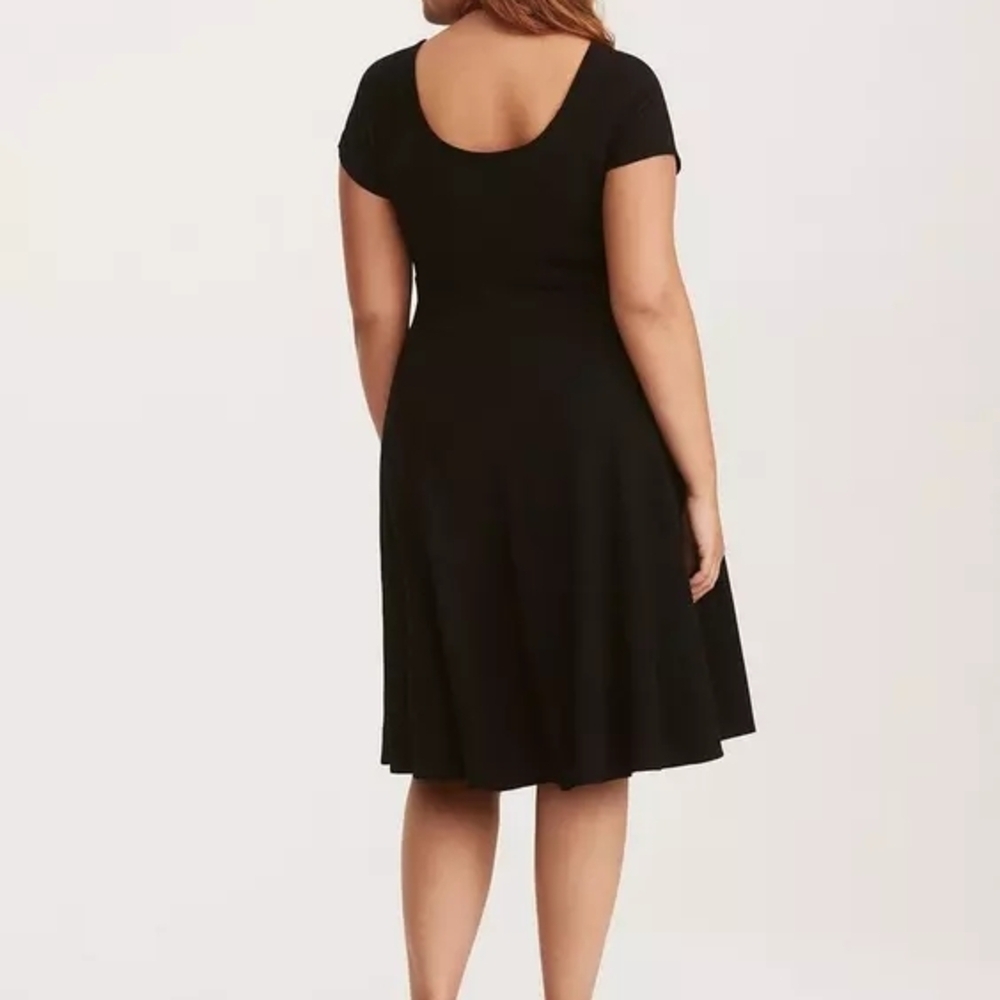 Torrid Black Faux Wrap Mini Dress Size 2 image 3